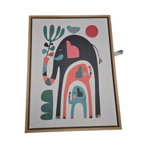 Kate and Laurel Sylvie Three‎ Elephants Framed Canvas Wall Art My Dream Wall